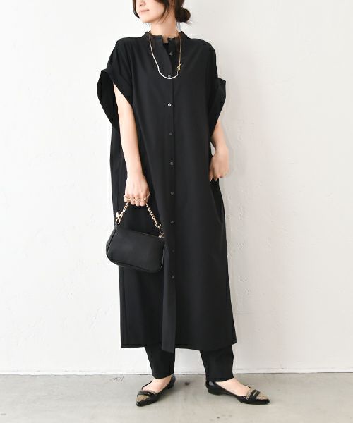 HUMS｜ワイドスリーブシャツワンピース [[WHU001]][C]