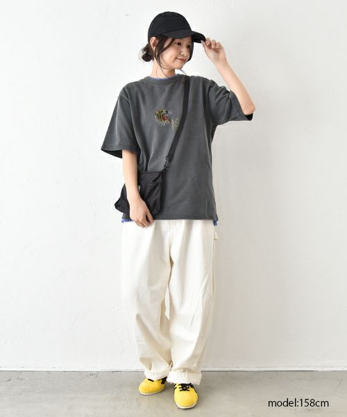 Gives a sense of fullment｜天竺刺繍Tee [[652003]][C]