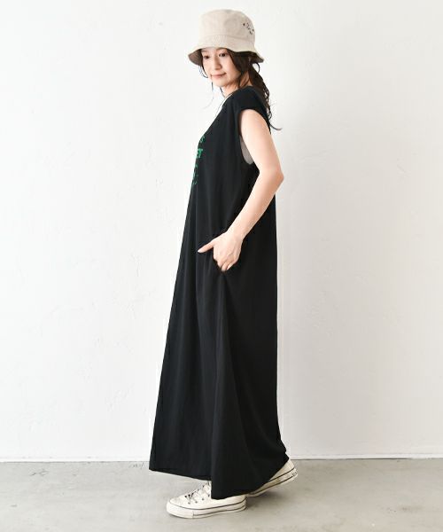her.｜フロッキープリントノースリーブワンピース [[3252C-906]][C]