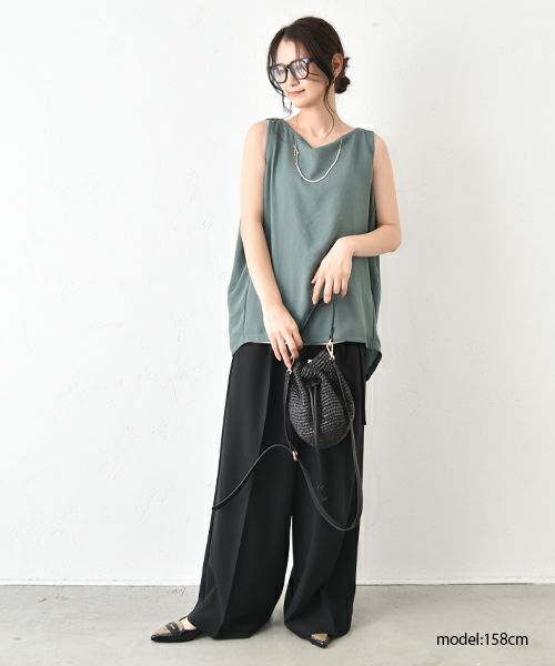 MIDIUMISOLID｜ストレートワイドパンツ [[3-16214752]][C]