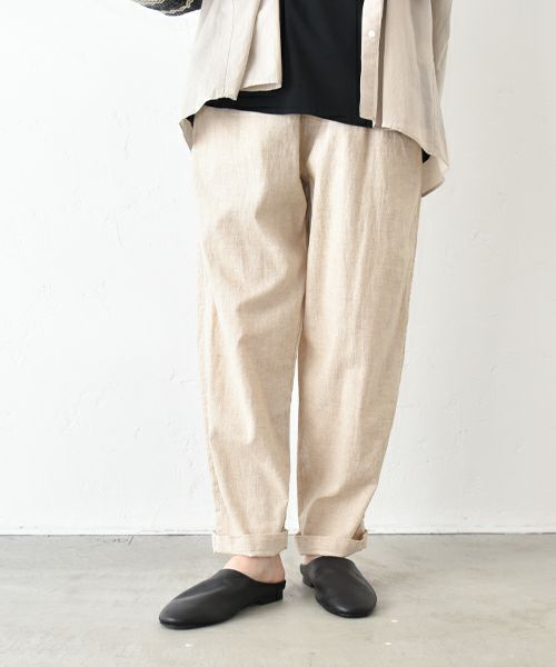 hagumu｜リネンテーパードパンツ [[C-746]][C]