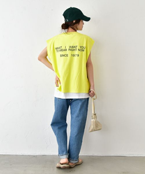Our.｜ノースリーブロゴカットソー [[131314-1H]][C]