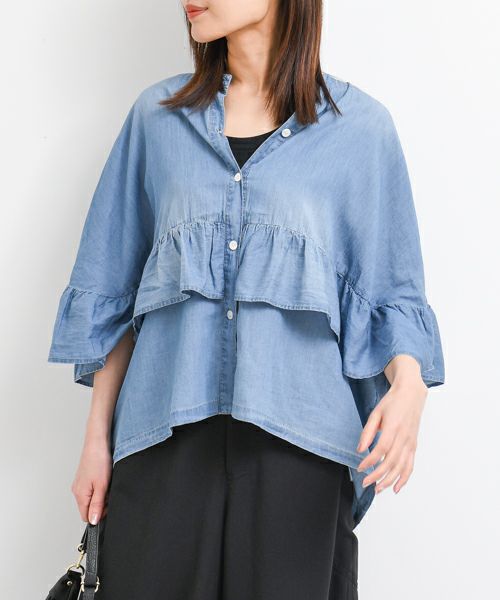 CYAN TOKYO｜デニムフリルシャツ [[501330]][F] | ma28 ONLINE STORE
