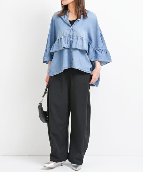 CYAN TOKYO｜デニムフリルシャツ [[501330]][F] | ma28 ONLINE STORE