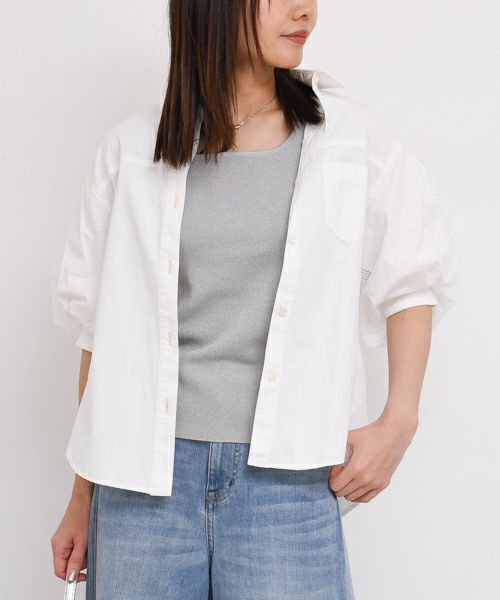 Lallia Mu｜バルーンハーフスリーブシャツ [[2512669]][F] | ma28 