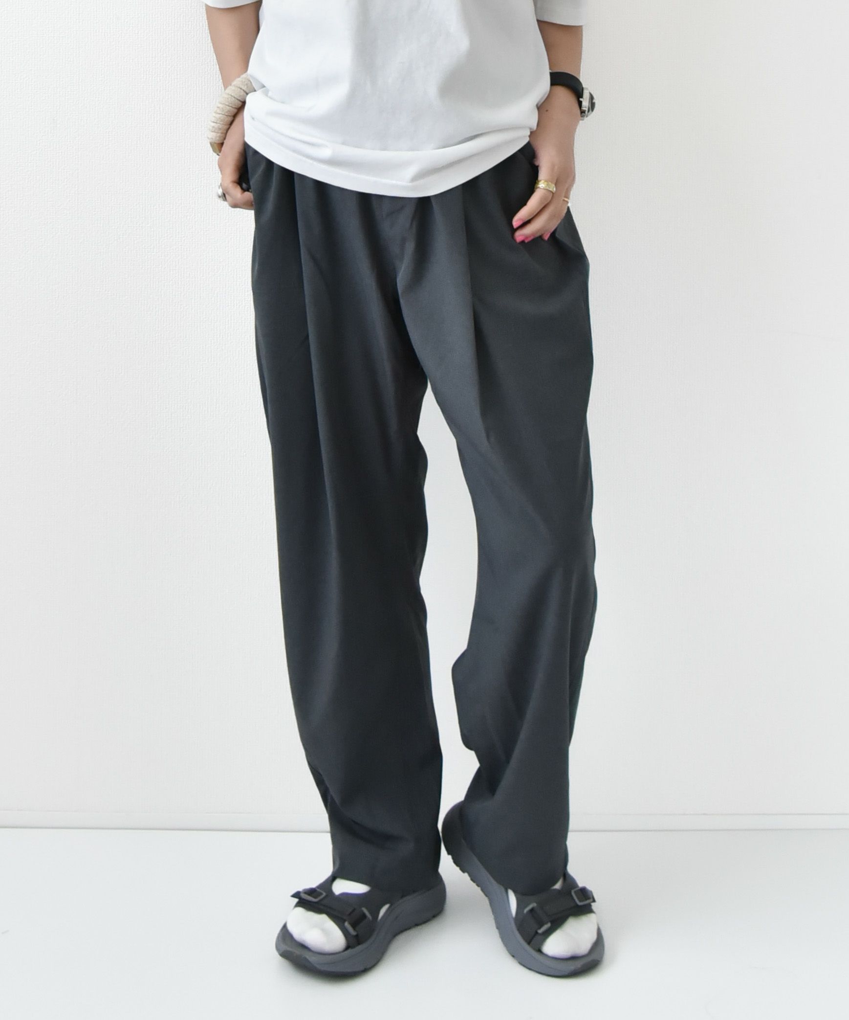 Cafetty｜ベイカーボリュームテーパードライトクロスパンツ [[CF-0582]][D]