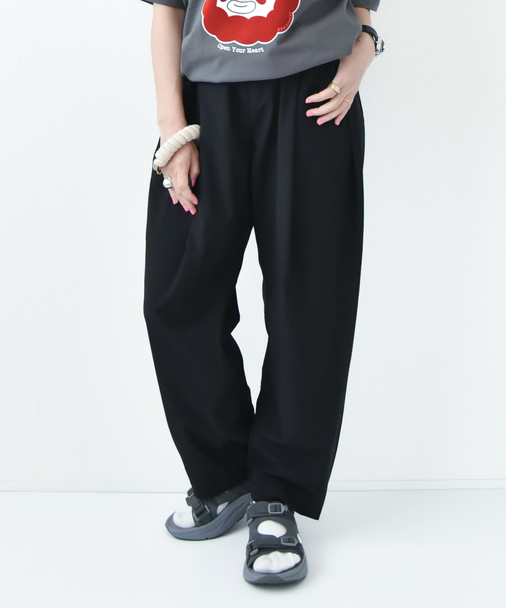 Cafetty｜ベイカーボリュームテーパードライトクロスパンツ [[CF-0582]][D]