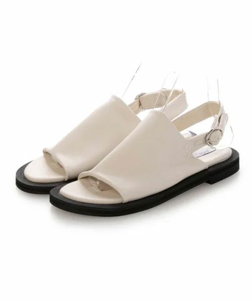  EVOL バックベルトフラットサンダル Y5640 アイボリー