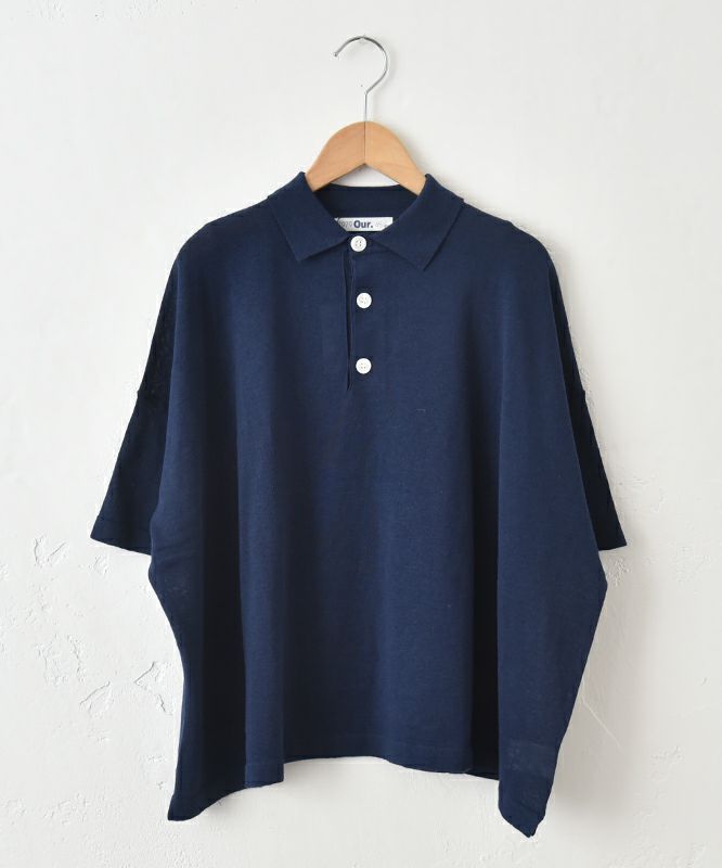 即日発送 Our.｜ワイドが気分 ポロニット ONLINE ma28 | [[Ou-PO-07]][C] トップス