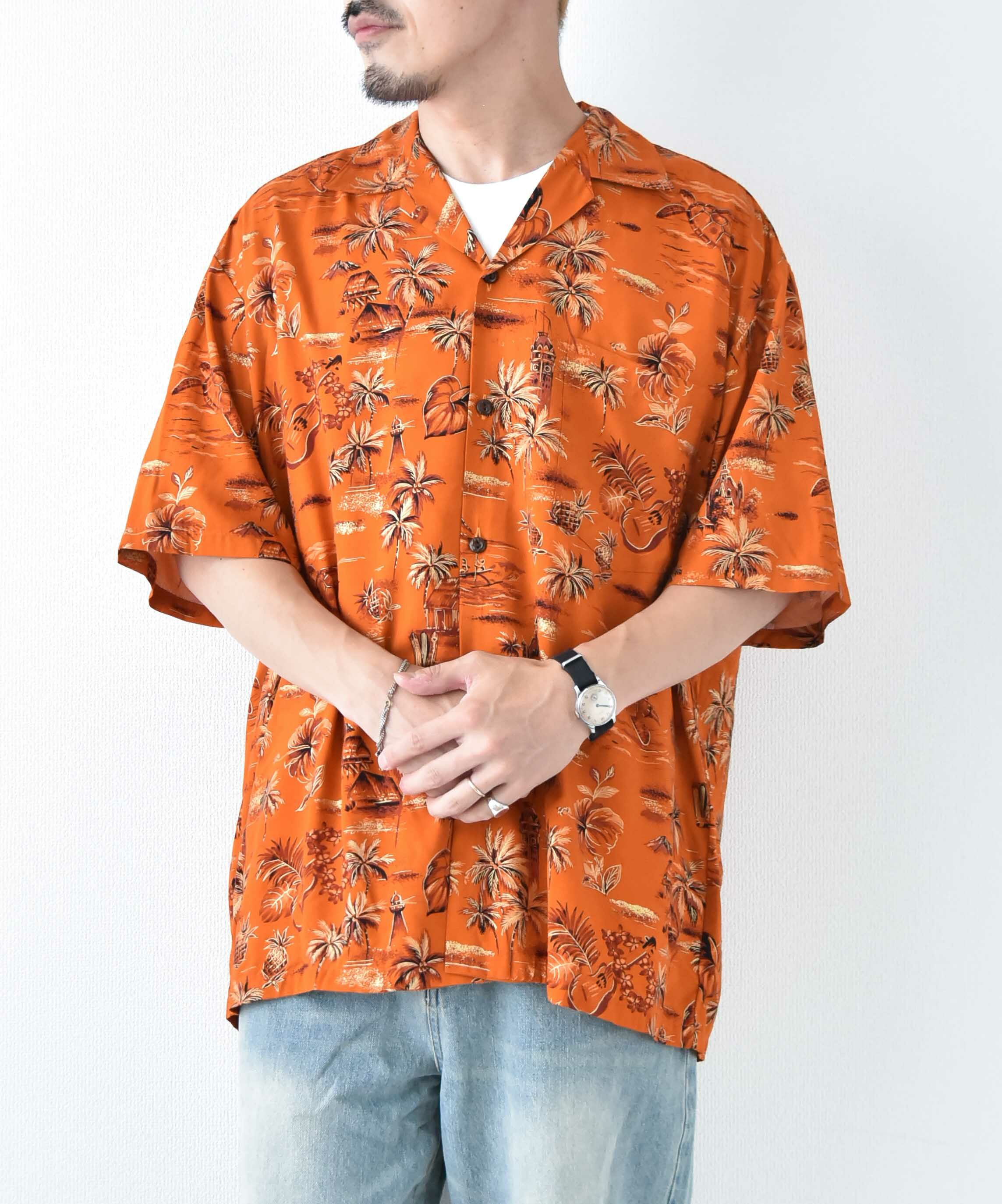 TWOPALMS｜ハワイアンシャツ S/S(GOLDEN VINTAGE) [[501R-2-5S]][D]
