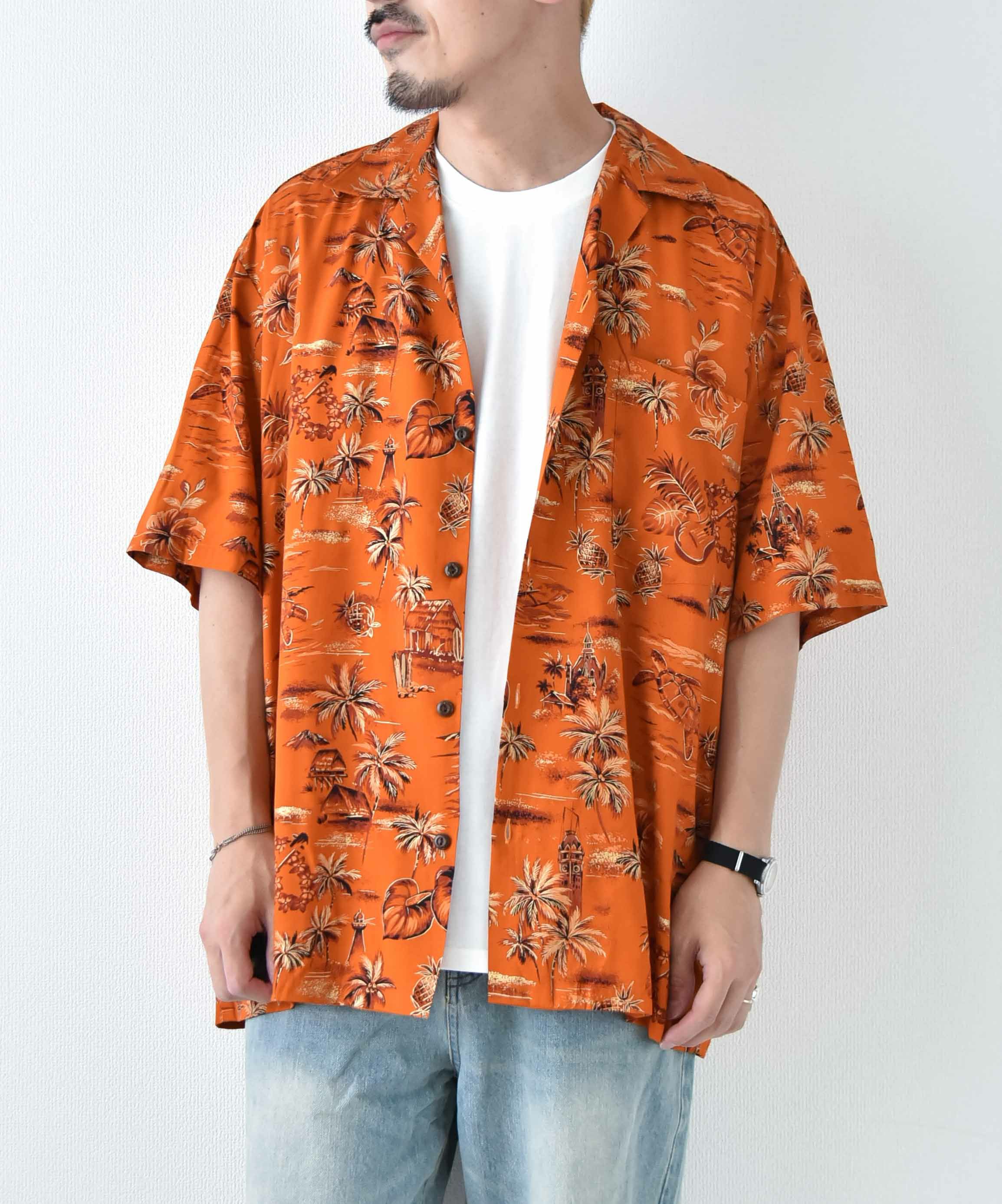 TWOPALMS｜ハワイアンシャツ S/S(GOLDEN VINTAGE) [[501R-2-5S]][D]