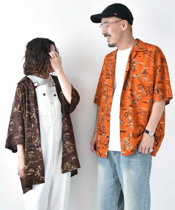 TWOPALMS｜ハワイアンシャツ S/S(GOLDEN VINTAGE) [[501R-2-5S]][D]