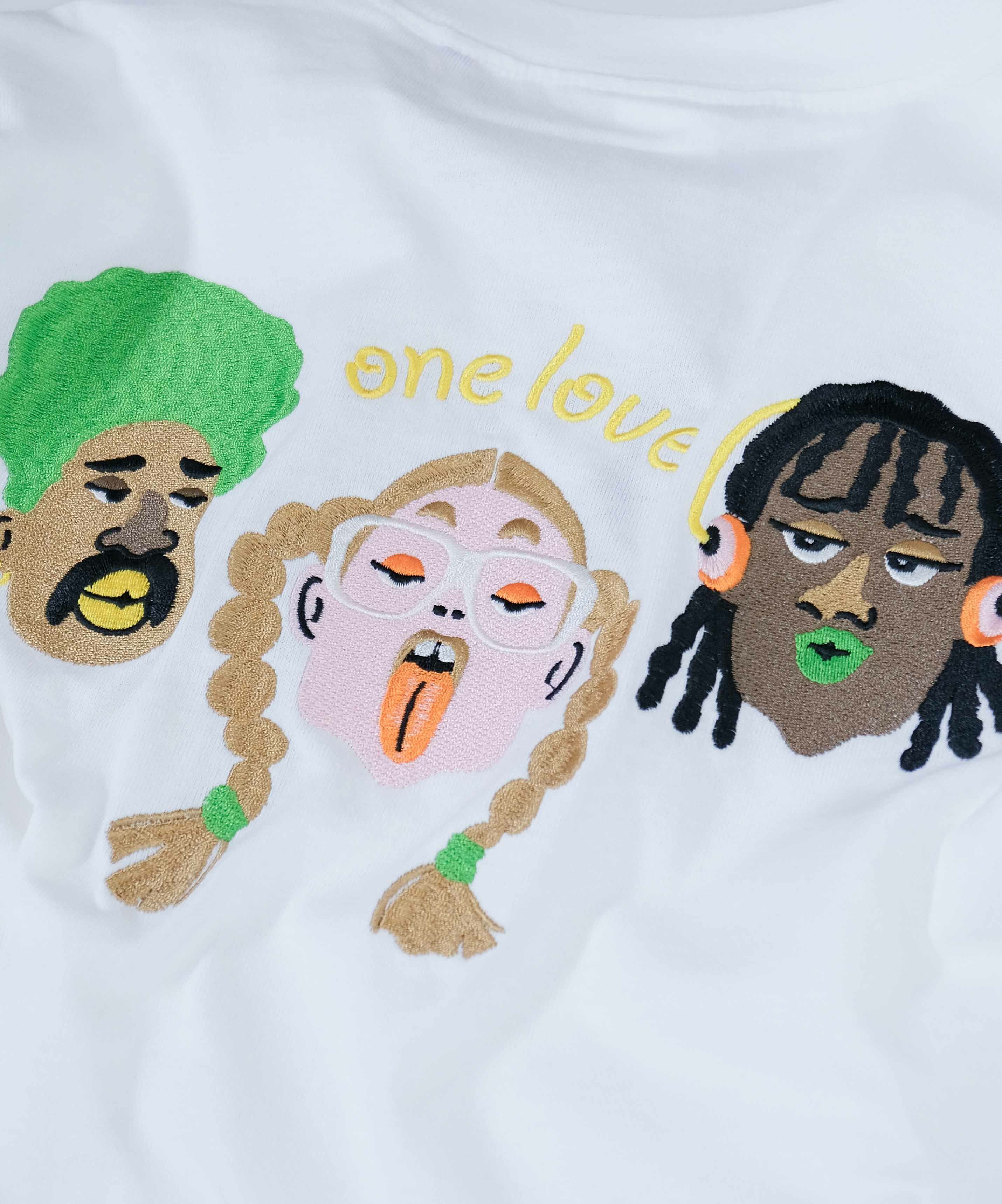 ジムマスター｜7.4oz one love 刺繍ビッグTee [[G521797]][D]
