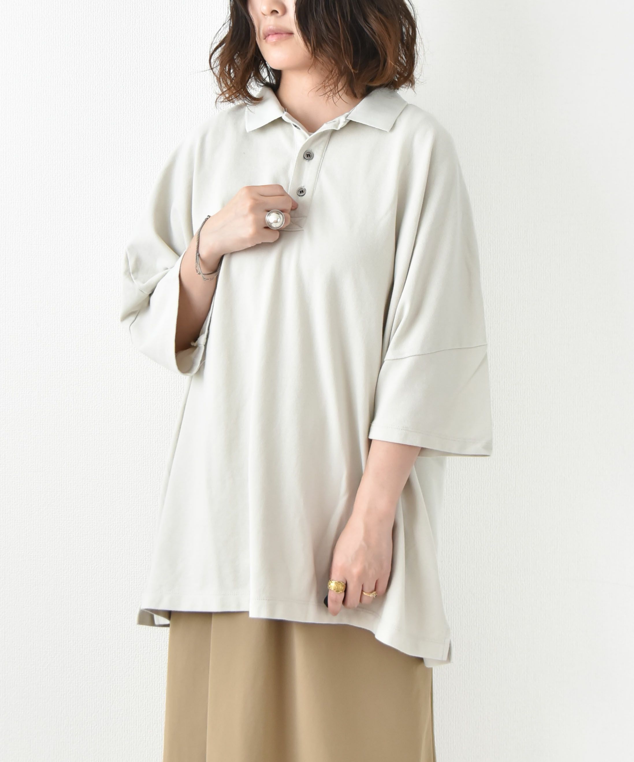 day standard｜ワイドポロシャツ(UNISEX) [[d-c-004]][D]