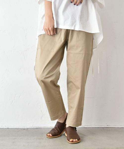 hagumu｜ストレッチツイルテーパードパンツ [[63062181]][C]