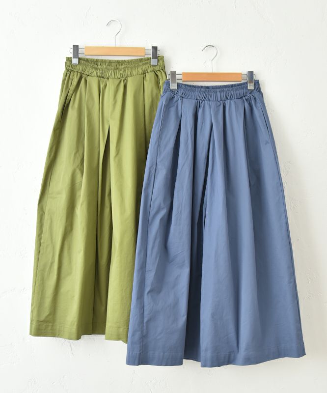 hagumu｜ストレッチツイルワイドタックパンツ [[83062181]][C]