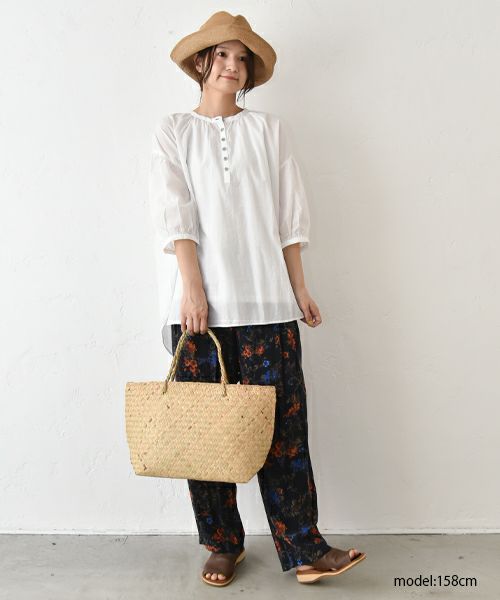 SETTEN｜ヘムラウンドギャザーブラウス [[SET-4010]][C]