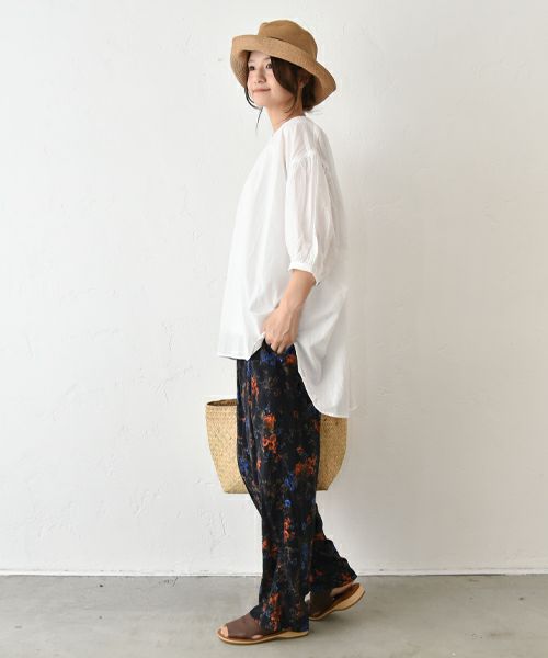 SETTEN｜ヘムラウンドギャザーブラウス [[SET-4010]][C]