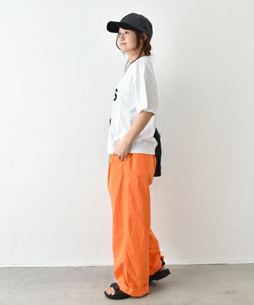 eka::｜5分袖ロゴプリントTee [[1611852]][C]