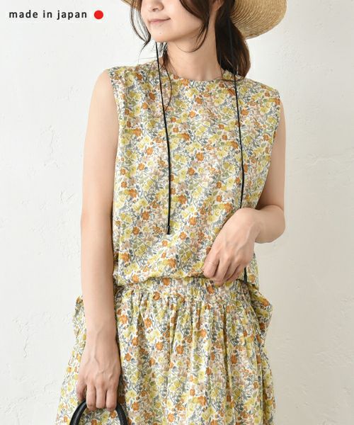 No18｜フラワーバックギャザーノースリーブプルオーバー [[60523]][C]