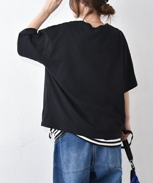 Gives a sense of fullment｜F-OJ ボーリングプリント Tee [[852328]][C]
