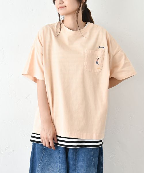 Gives a sense of fullment｜Jump 刺繍Tee [[852329]][C]