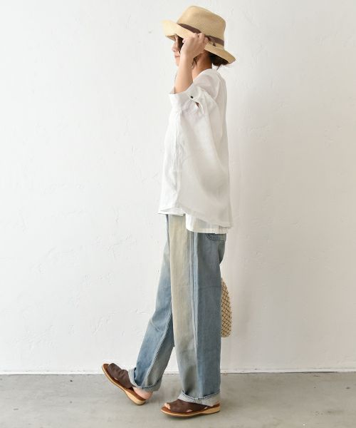 No18｜袖カフス前開きブラウス [[H25007]][C]