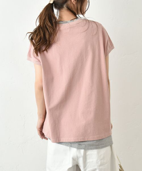 Our.｜フレンチ袖リブ付きカットソー [[C-9036]][C]