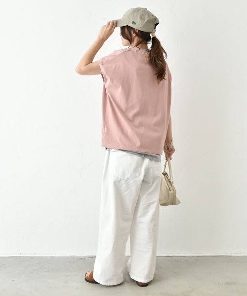 Our.｜フレンチ袖リブ付きカットソー [[C-9036]][C]