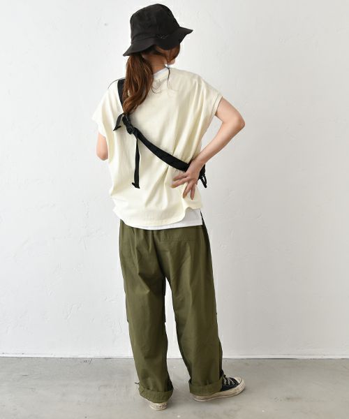 Our.｜フレンチ袖リブ付きカットソー [[C-9036]][C]