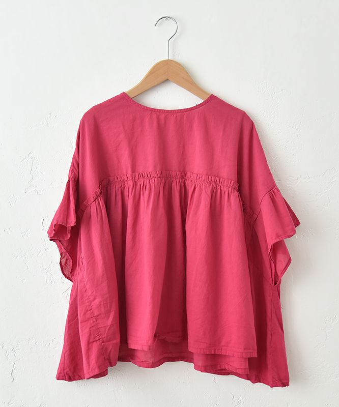 今期新品⭐︎ NARU｜切替ランダムドットギャザープルオーバー　hughug 楽天市場】NARU｜切替ランダムドットギャザープルオーバー