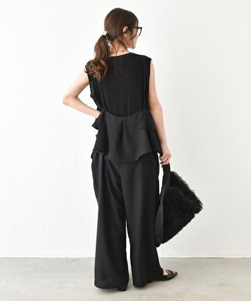 HUMS｜フリルデザインサロペットパンツ [[HUM-062]][C]