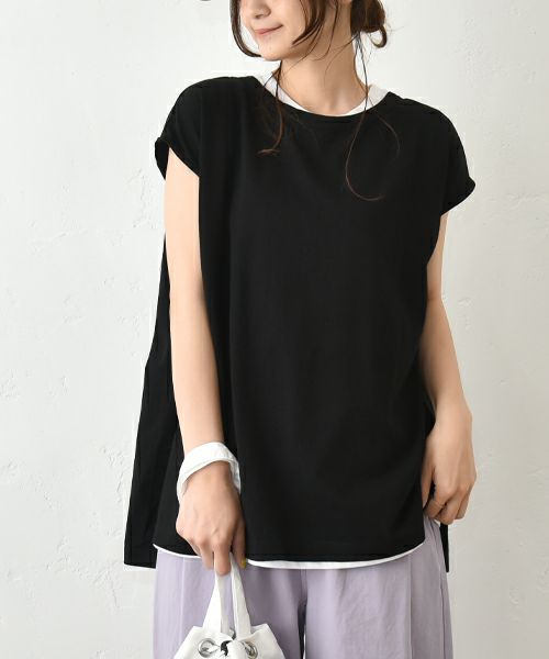 Our.｜異素材ノースリーブプルオーバー [[C-9039]][C]