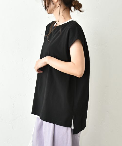 Our.｜異素材ノースリーブプルオーバー [[C-9039]][C]