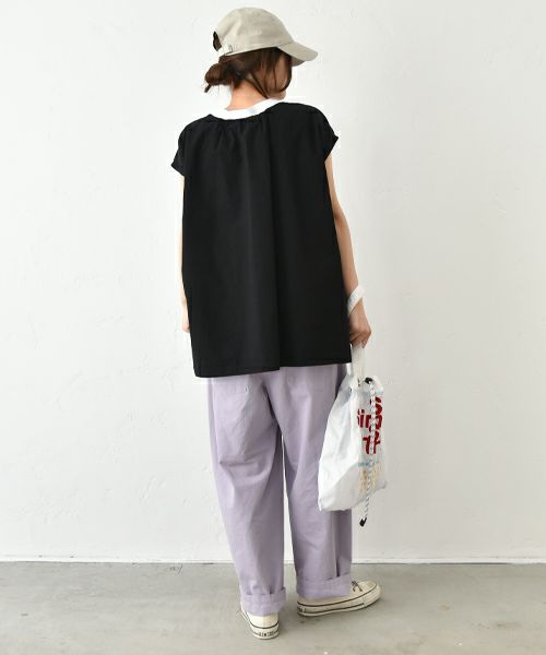 Our.｜異素材ノースリーブプルオーバー [[C-9039]][C]