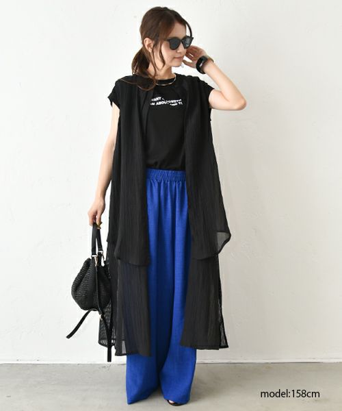 REEED｜異素材切替ロングベスト [[BL000515]][C]