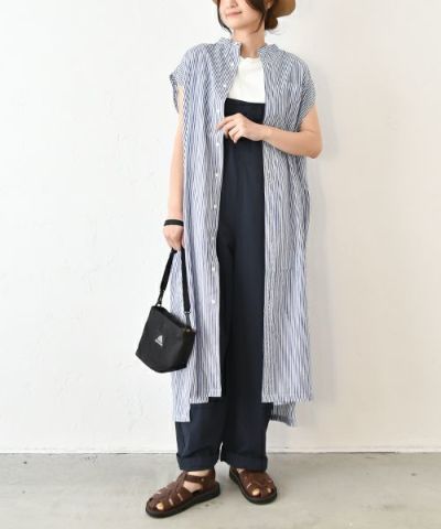 Our.｜ノースリーブ ストライプワンピース [[131313H]][C