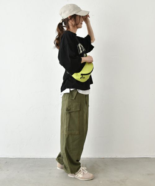 IN THE MARKET｜5分袖ロゴプリントTシャツ [[C-2404]][C]