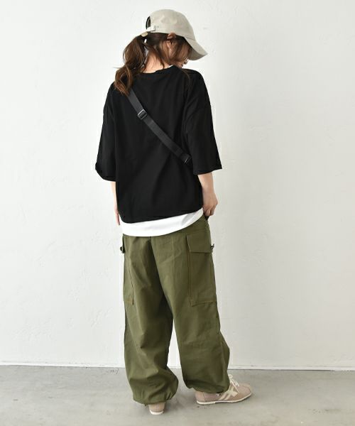 IN THE MARKET｜5分袖ロゴプリントTシャツ [[C-2404]][C]