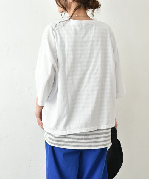 IN THE MARKET｜5分袖ロゴプリントTシャツ [[C-2404]][C]