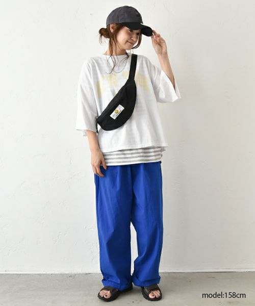 IN THE MARKET｜5分袖ロゴプリントTシャツ [[C-2404]][C]