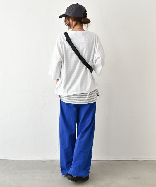 IN THE MARKET｜5分袖ロゴプリントTシャツ [[C-2404]][C]