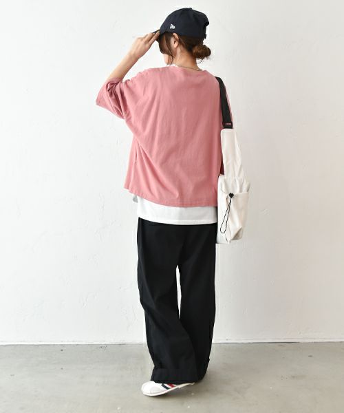 IN THE MARKET｜5分袖ロゴプリントTシャツ [[C-2403]][C]