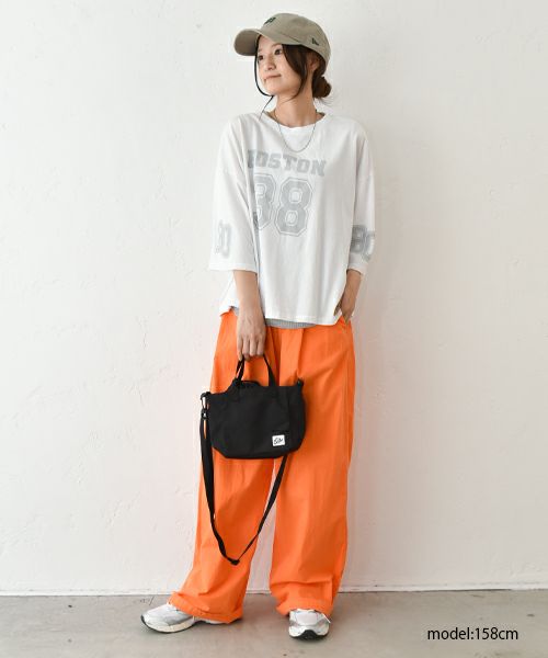 IN THE MARKET｜5分袖ロゴプリントTシャツ [[C-2403]][C]