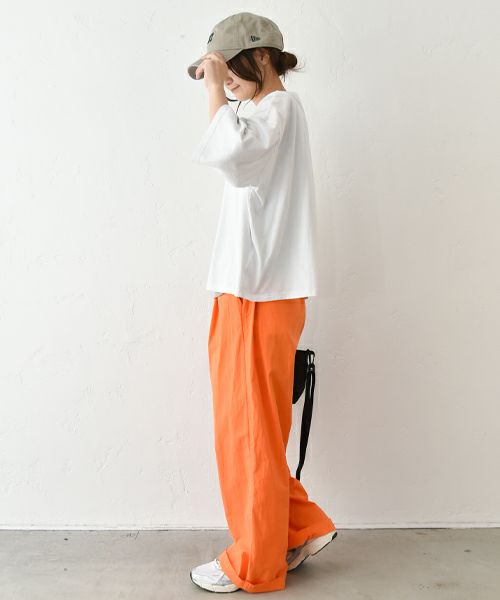 IN THE MARKET｜5分袖ロゴプリントTシャツ [[C-2403]][C]
