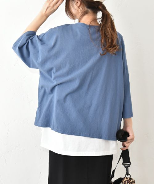 IN THE MARKET｜5分袖ロゴプリントTシャツ [[C-2403]][C]