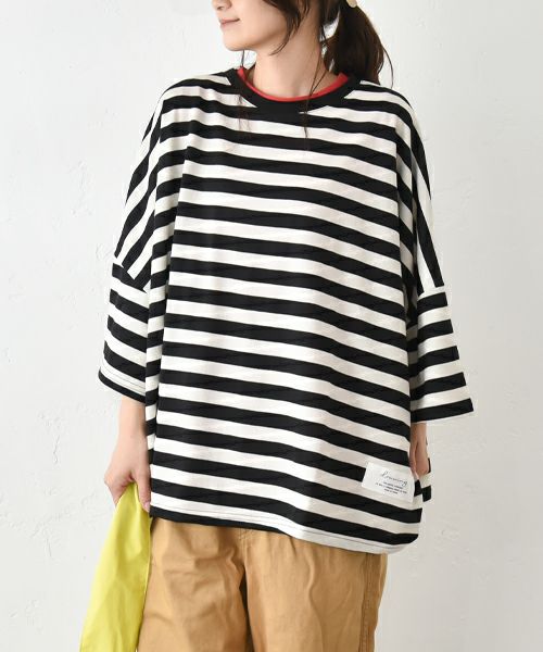 IN THE MARKET｜5分袖ボーダーカットソー [[C-2402]][C]