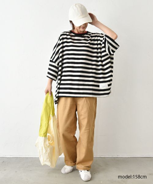 IN THE MARKET｜5分袖ボーダーカットソー [[C-2402]][C]