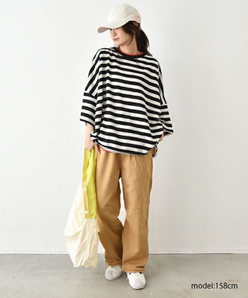 IN THE MARKET｜5分袖ボーダーカットソー [[C-2402]][C]