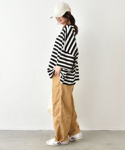 IN THE MARKET｜5分袖ボーダーカットソー [[C-2402]][C]